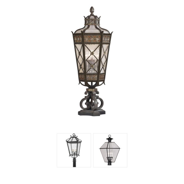 Fine Art Handcrafted Lighting Chateau Outdoor Bronze Pier Mount