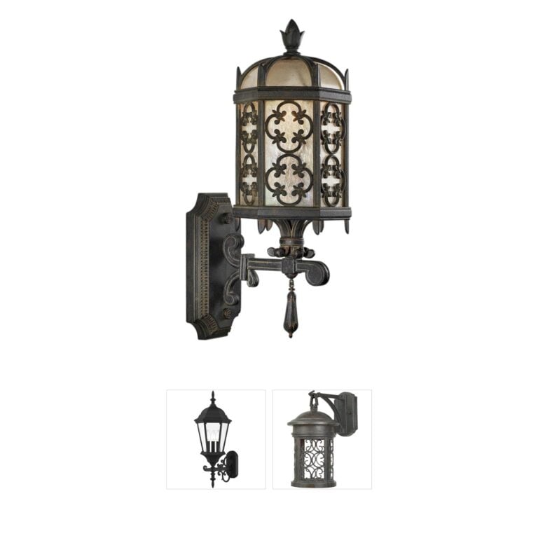 Fine Art Handcrafted Lighting Costa del Sol Black Iron Outdoor Wall Light