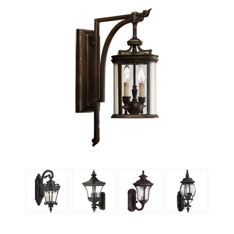 Fine Art Louvre 22-Inch Bronze Outdoor Wall Mount Light