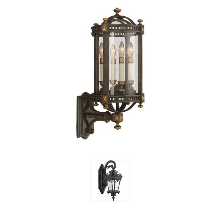 Fine Art Handcrafted Lighting Beekman Place 28" Bronze Outdoor Wall Mount