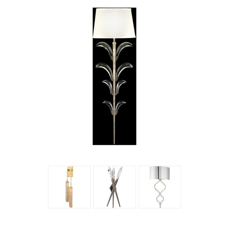 Fine Art Handcrafted Lighting Beveled Arcs Silver Crystal Wall Sconce