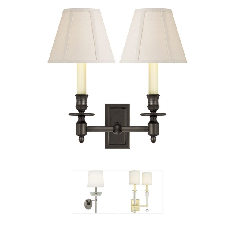Visual Comfort Signature Collection French Library Bronze Double Sconce