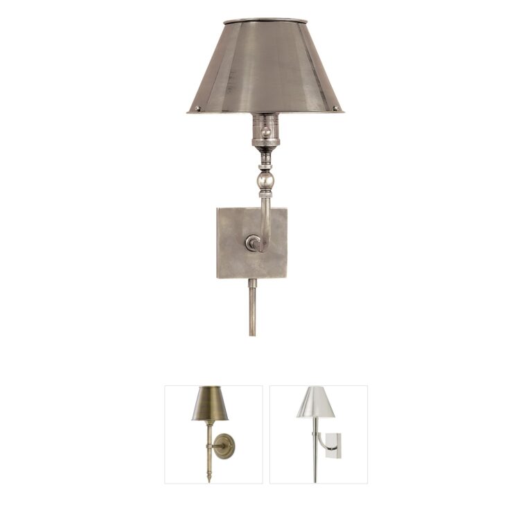 Visual Comfort Signature Collection Swivel Head Antique Nickel Wall Lamp