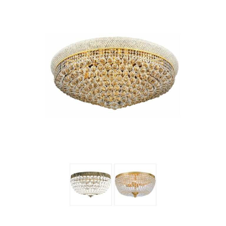 Elegant Lighting Primo Collection 36" Crystal Flush Mount