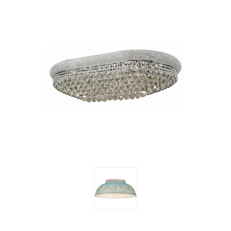 Elegant Lighting Primo Collection Crystal Flush Mount