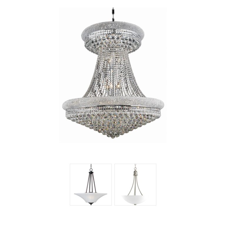 Elegant Lighting Primo Collection Crystal Foyer Pendant