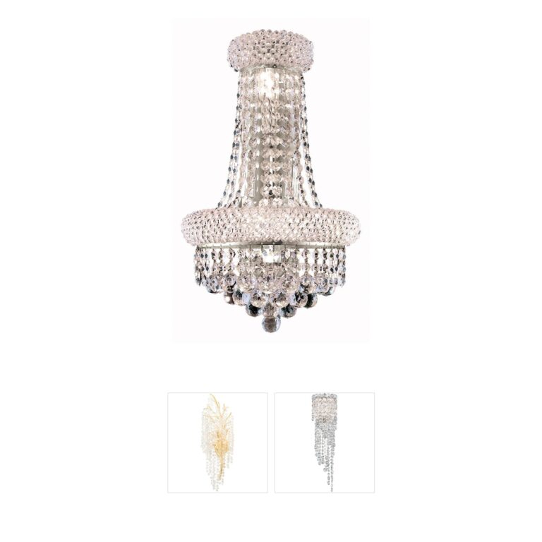 Elegant Lighting Primo Royal Cut Crystal Silver Wall Sconce