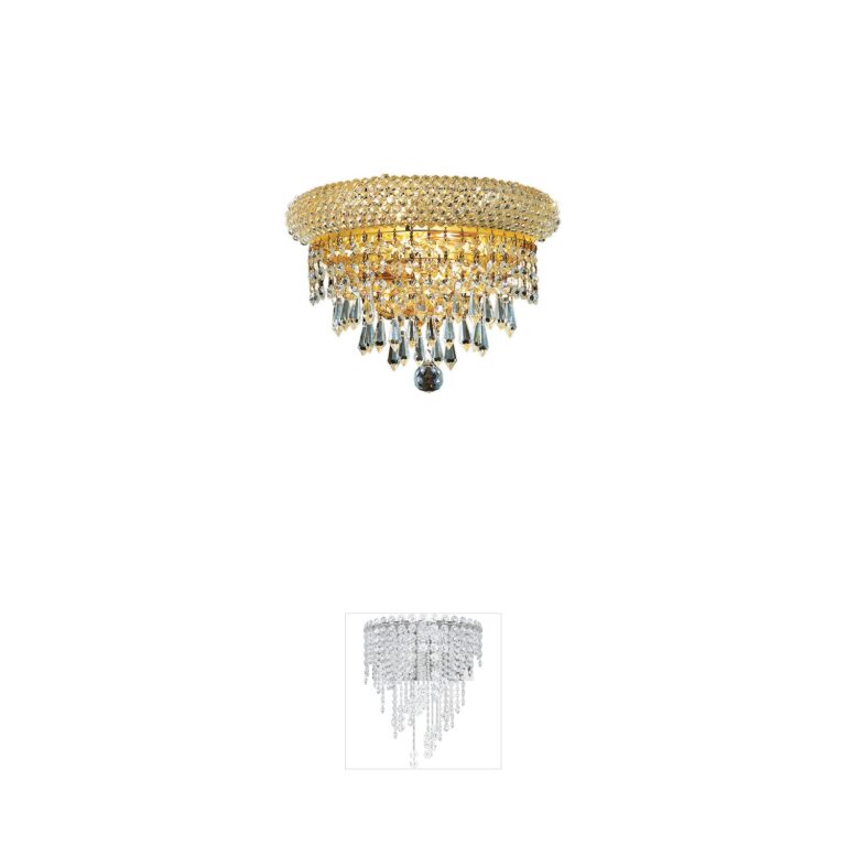 Elegant Lighting Primo Collection Gold Crystal Wall Sconce