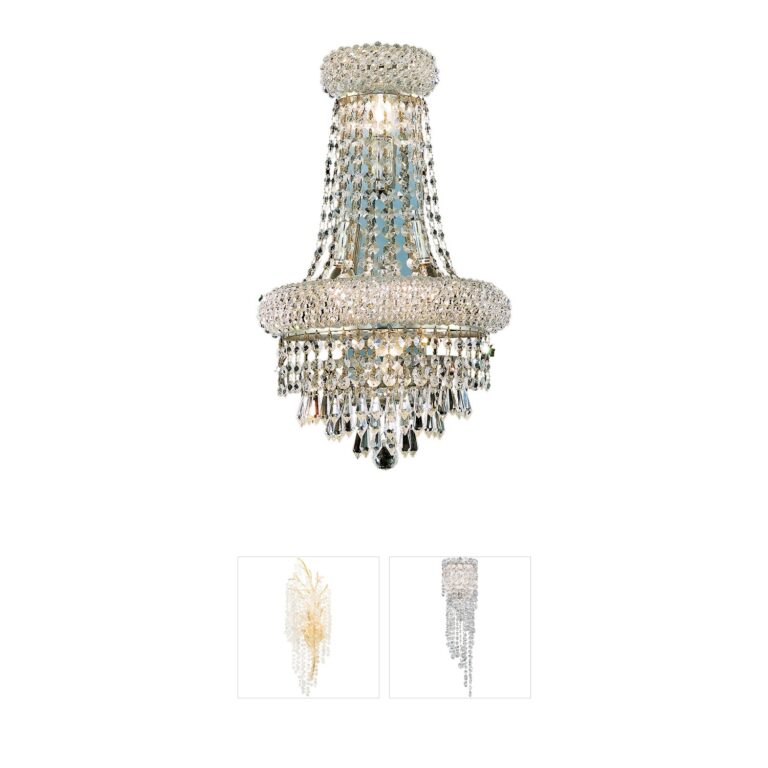 Elegant Lighting Primo Silver and Clear Crystal Wall Sconce