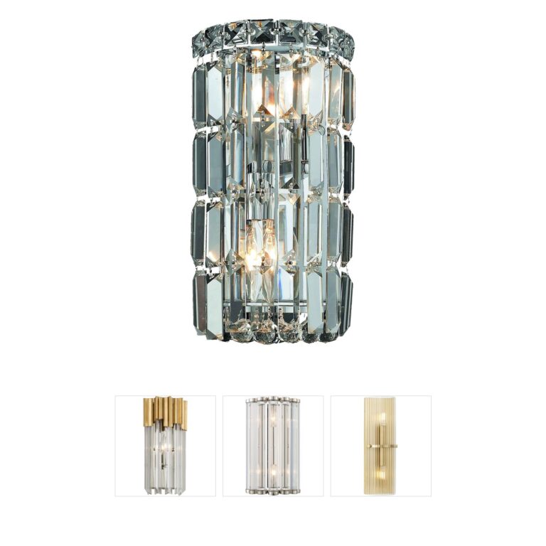 Elegant Lighting Maxime Chrome & Crystal Wall Sconce