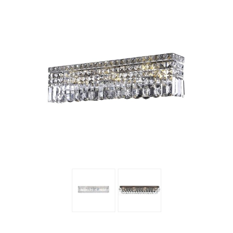 Elegant Lighting Maxime Chrome & Crystal Vanity Light
