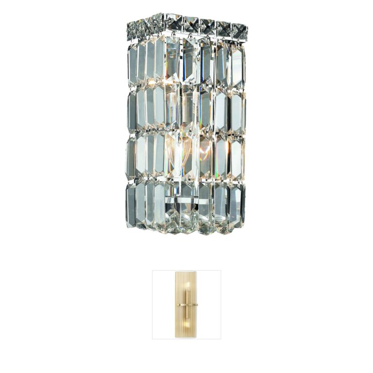 Elegant Lighting Maxime Chrome & Crystal Wall Sconce