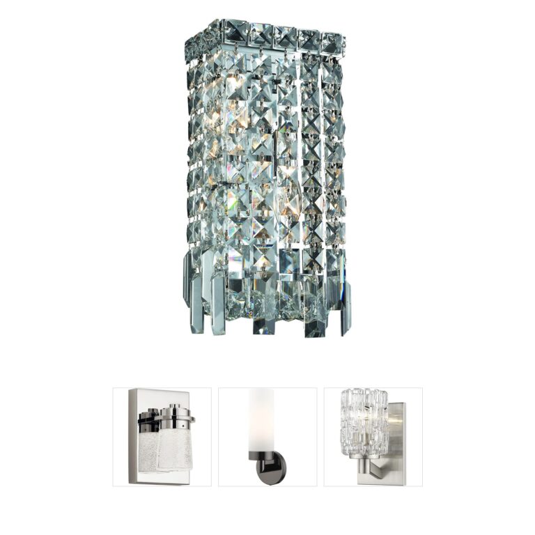 Elegant Lighting Maxime Chrome and Royal Cut Crystal Wall Sconce