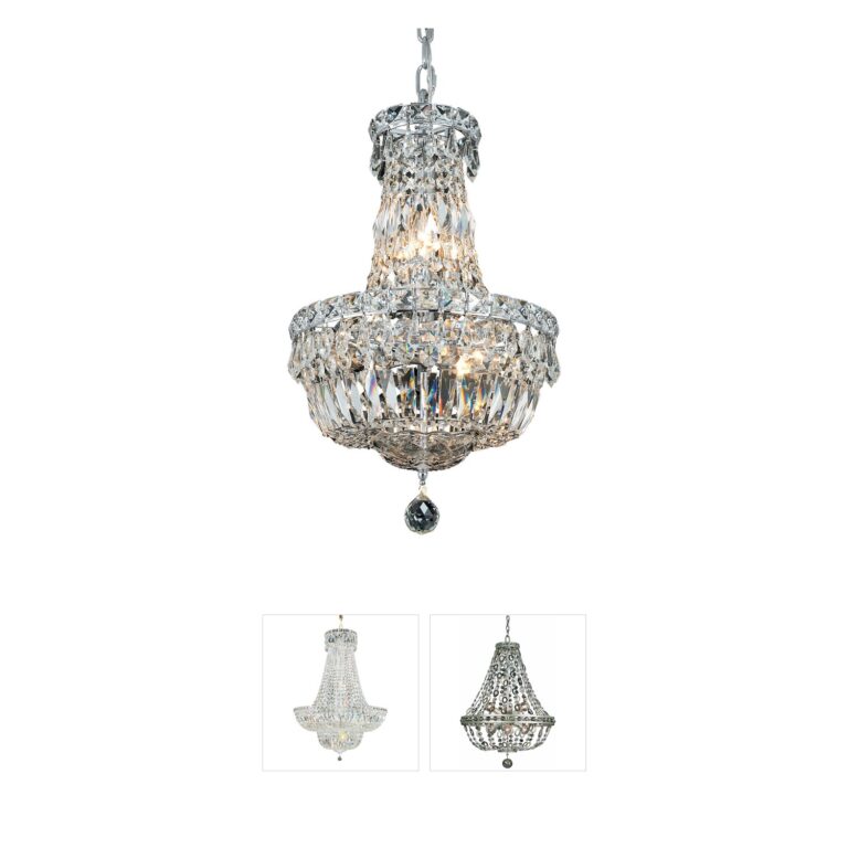 Elegant Lighting Tranquil Collection Chrome & Crystal Pendant