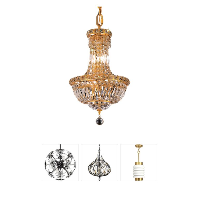 Elegant Lighting Tranquil Collection Royal Cut Crystal Pendant