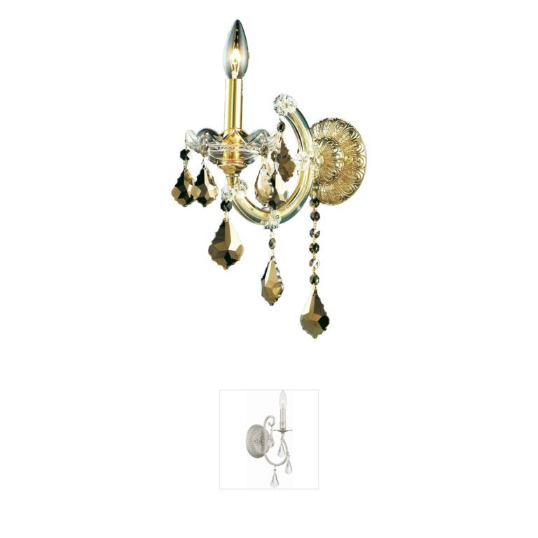 Elegant Lighting Maria Theresa Gold Crystal Wall Sconce