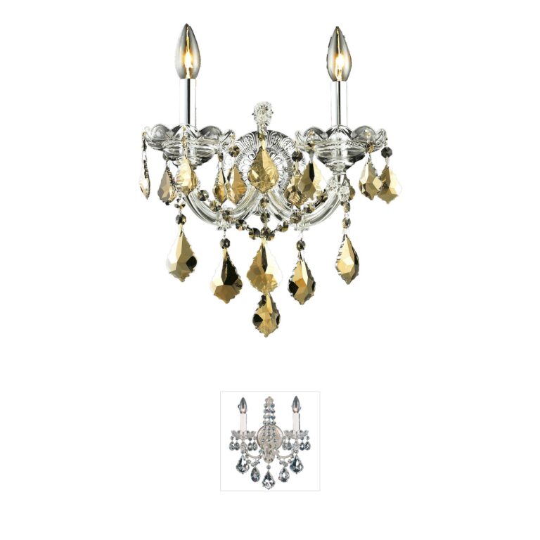 Elegant Lighting Maria Theresa Chrome & Crystal Wall Sconce