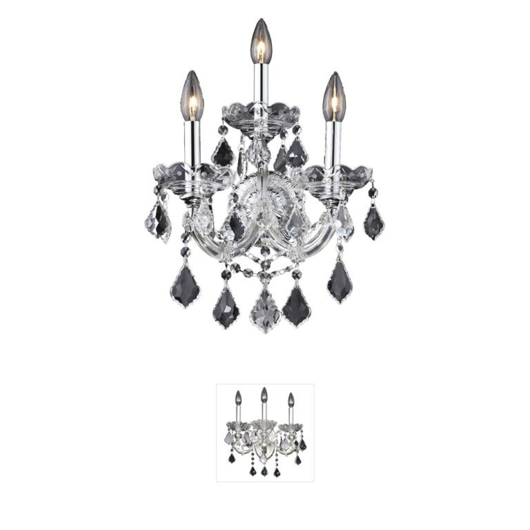 Elegant Lighting Maria Theresa Chrome Crystal Wall Sconce
