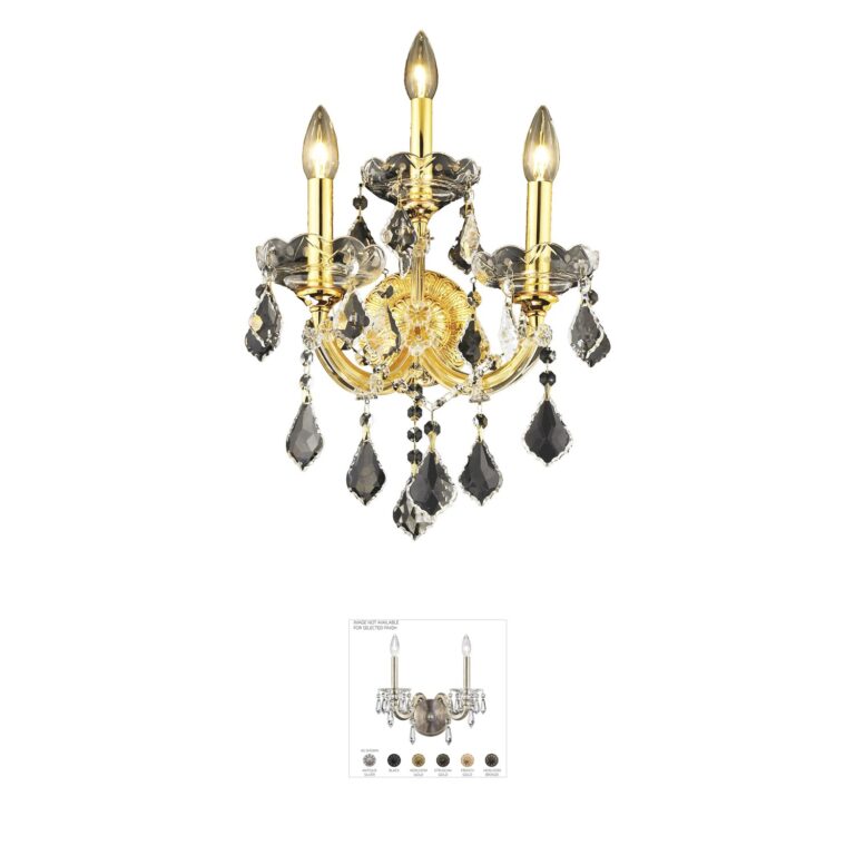 Elegant Lighting Maria Theresa Gold Crystal Wall Sconce