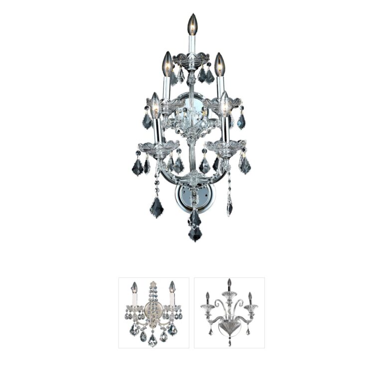 Elegant Lighting Maria Theresa Chrome Crystal Wall Sconce