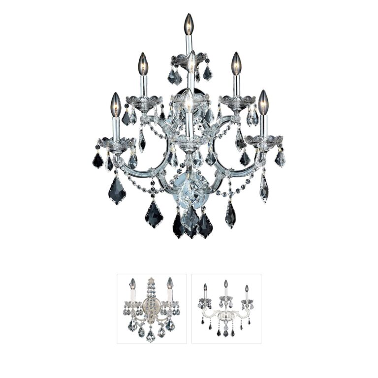 Elegant Lighting Maria Theresa Chrome Crystal Wall Sconce
