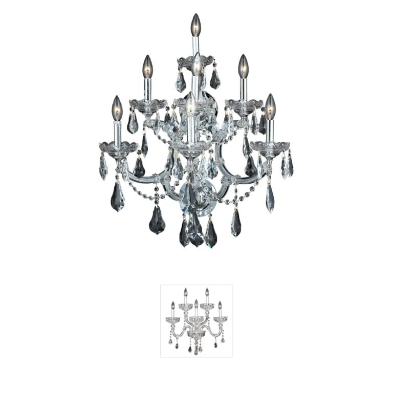 Elegant Lighting Maria Theresa Chrome & Crystal Wall Sconce