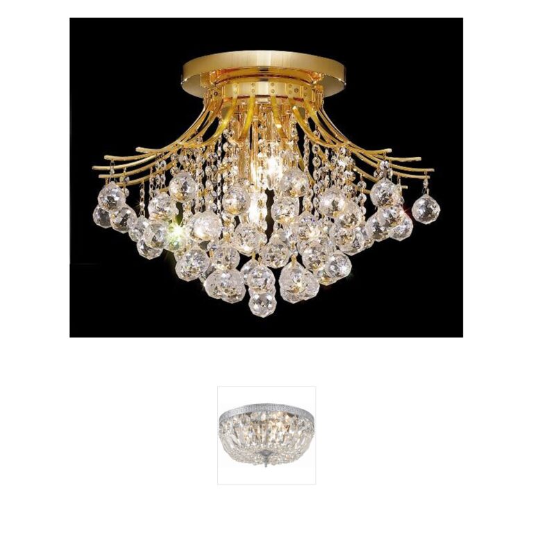 Elegant Lighting Toureg Collection Crystal Flush Mount