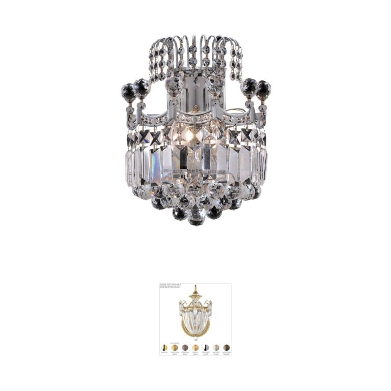 Elegant Lighting Corona Chrome Crystal Wall Sconce