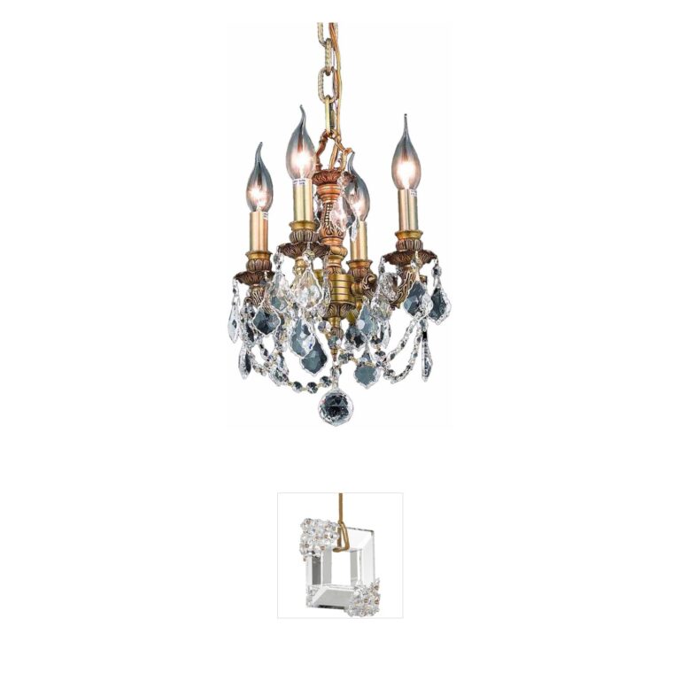 Elegant Lighting Lillie Collection French Gold Crystal Pendant