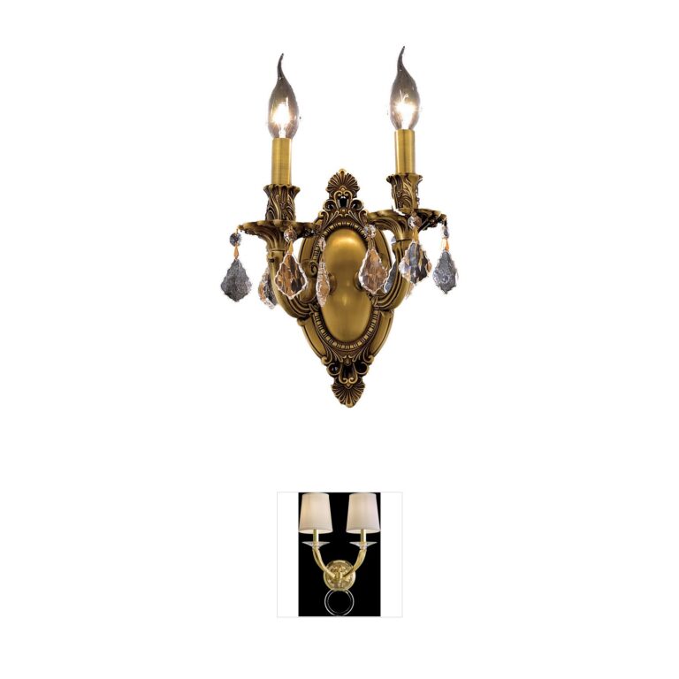 Elegant Lighting Rosalia French Gold Crystal Wall Sconce