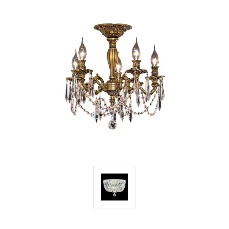 Elegant Lighting Rosalia Collection Crystal Flush Mount