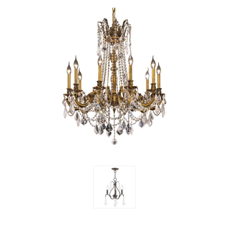 Elegant Lighting Rosalia French Gold Crystal Chandelier