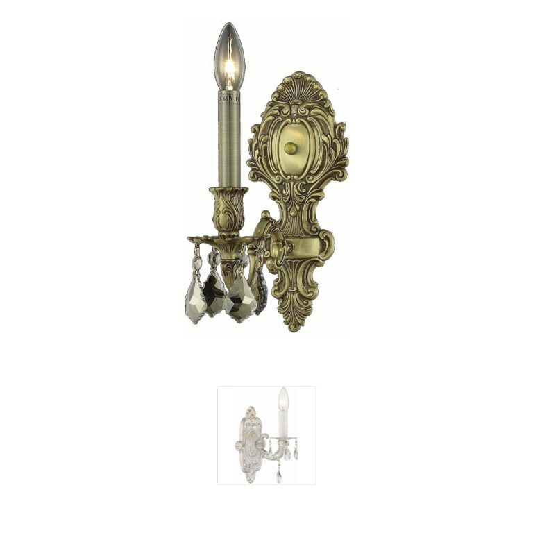 Elegant Lighting Monarch Golden Teak Crystal Wall Sconce
