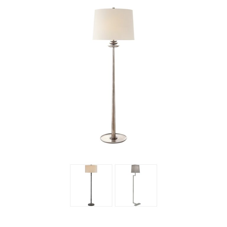 Visual Comfort AERIN Beaumont Burnished Silver Leaf Floor Lamp