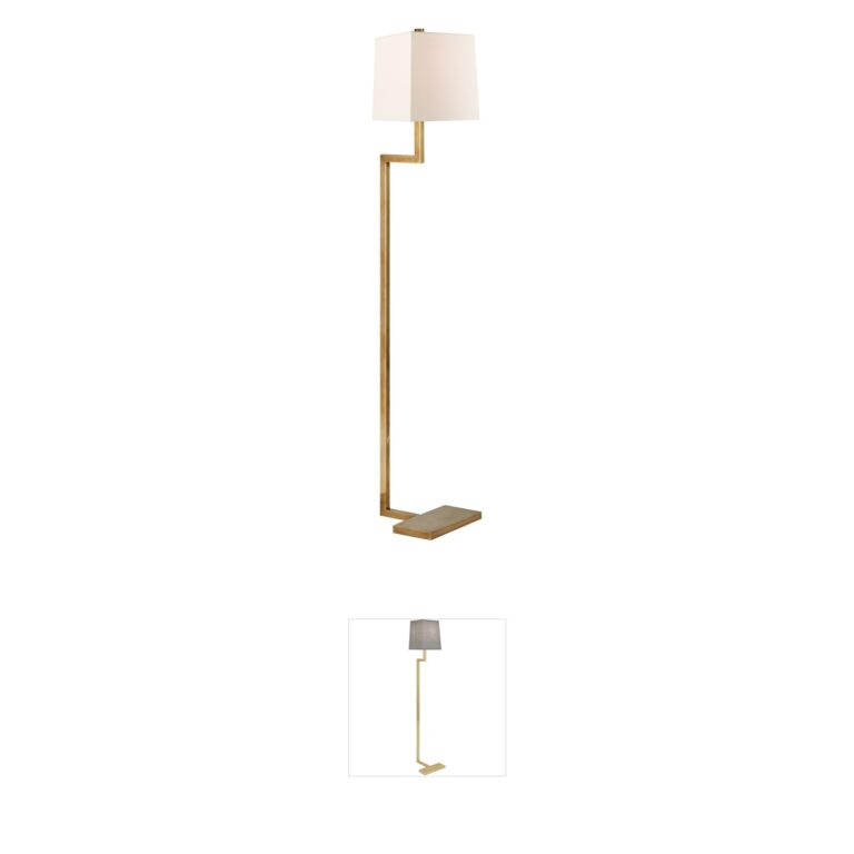 Visual Comfort Signature Collection AERIN Alander Hand-Rubbed Antique Brass Floor Lamp