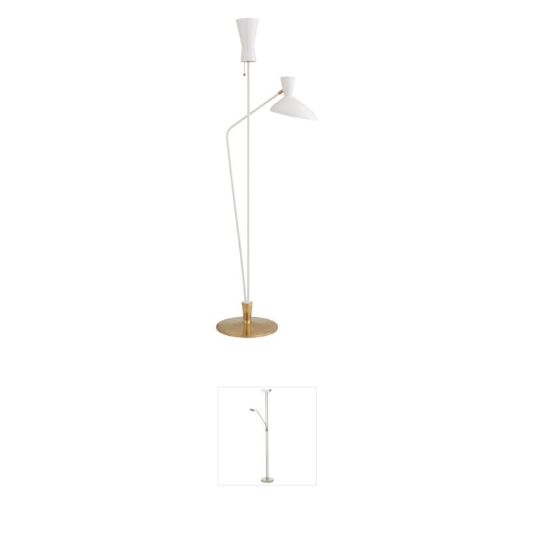 Visual Comfort Signature Collection AERIN Austen Matte White Dual Function Floor Lamp