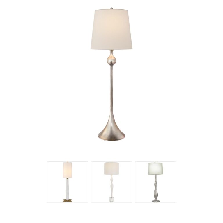 Visual Comfort Signature Collection AERIN Dover Burnished Silver Leaf Buffet Lamp