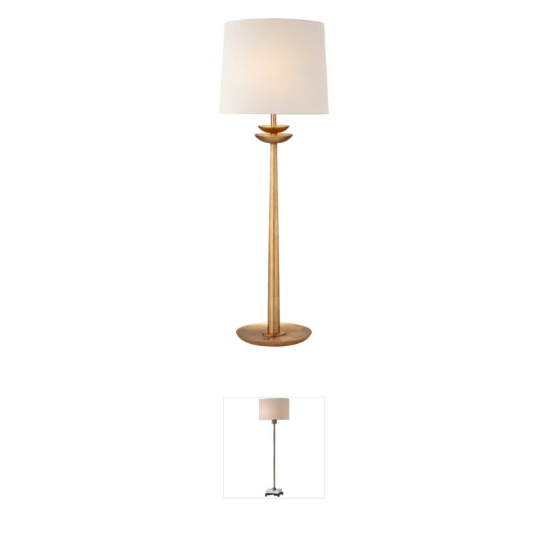Visual Comfort Signature Collection AERIN Beaumont Gild Buffet Lamp with Linen Shade