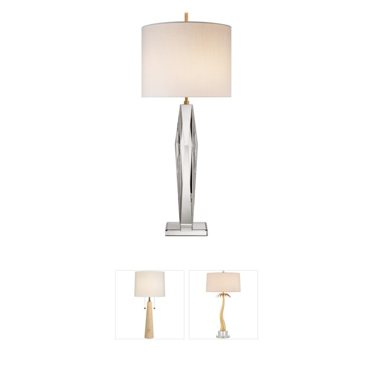 Visual Comfort Signature Collection kate spade new york Castle Peak Narrow Crystal Table Lamp