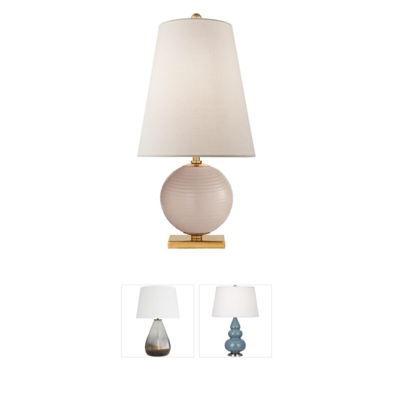 Visual Comfort Signature Collection kate spade new york Corbin Blush Ceramic Mini Accent Lamp