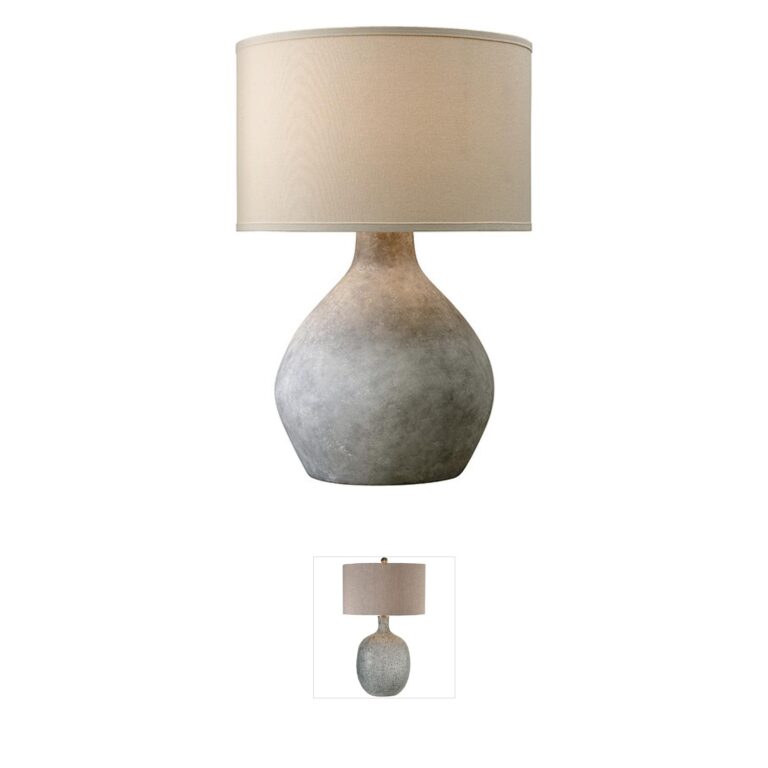 Troy Lighting Zen Alabastrino Ceramic Table Lamp with Linen Shade