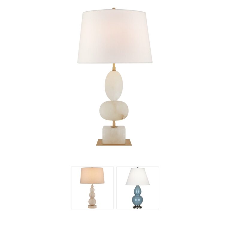 Visual Comfort Signature Collection Thomas O'Brien Dani Alabaster Table Lamp