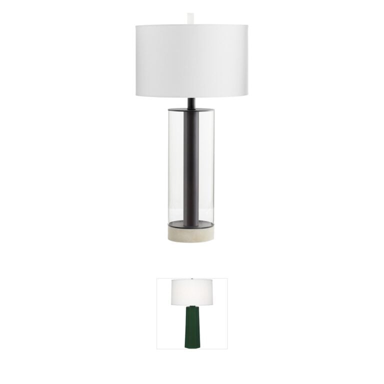Cyan Design Messier Gunmetal Table Lamp with Marble Base