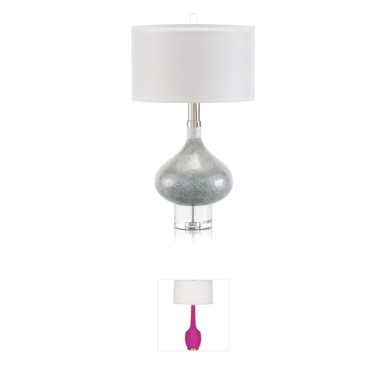 John-Richard Leah 33-Inch Sparkling Blue Glass Table Lamp