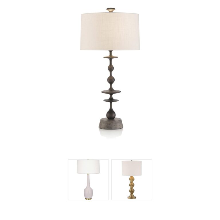 John-Richard Leah 34" Matte Black Baluster Table Lamp