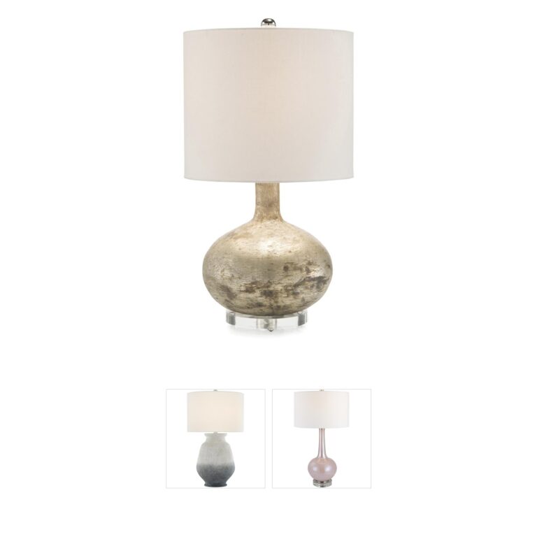 John-Richard Leah 26" Textured Clear Glass Table Lamp