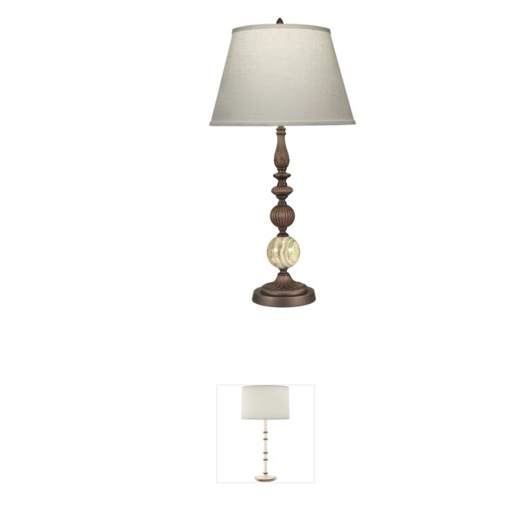 Stiffel Ellie Oxidized Bronze Table Lamp with Cream Shade