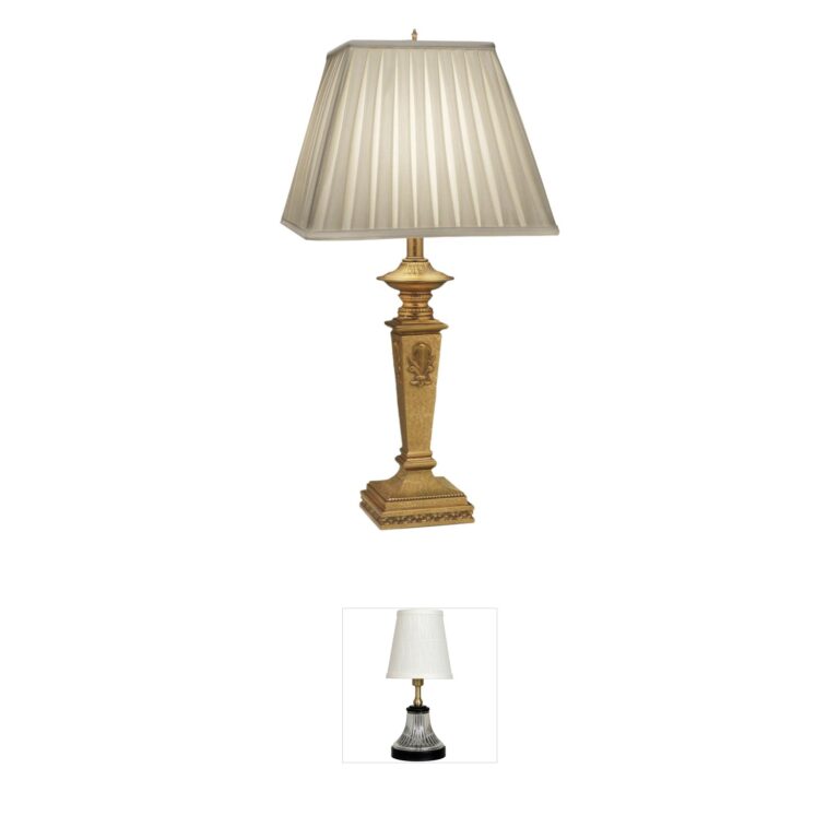 Stiffel Ellie French Gold Table Lamp with Oyster Silksheen Shade