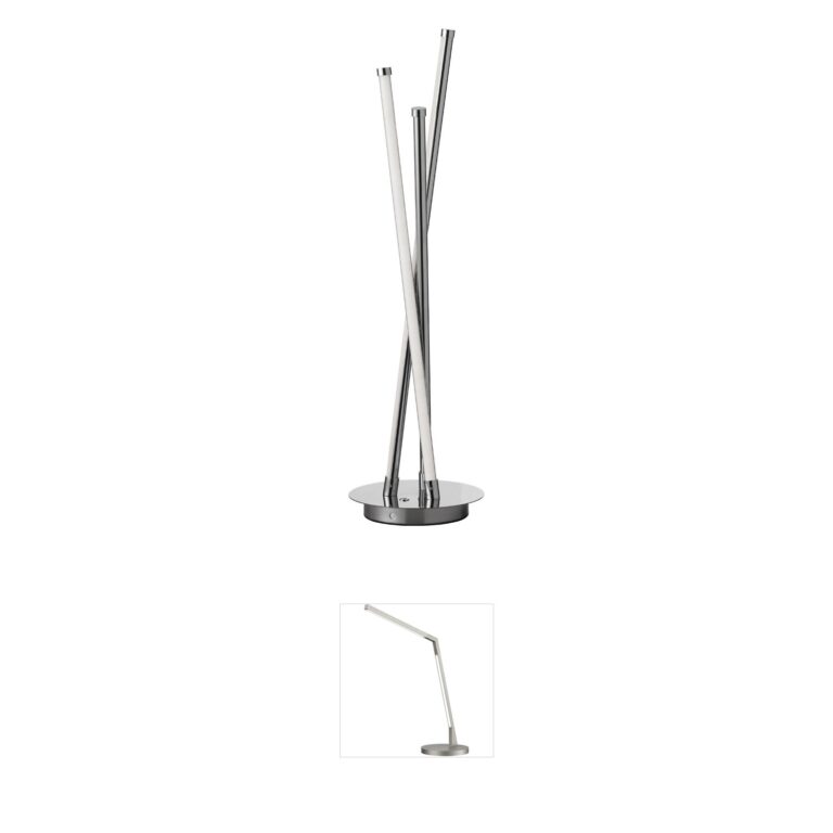 Dainolite Cerena Polished Chrome 3-Light Integrated LED Table Lamp