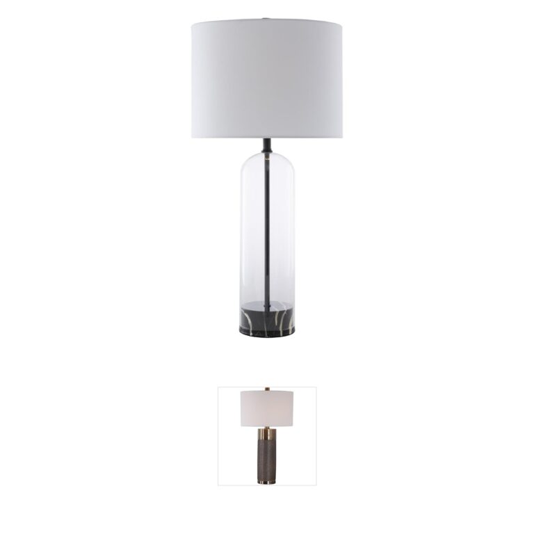 Surya Carthage White Table Lamp